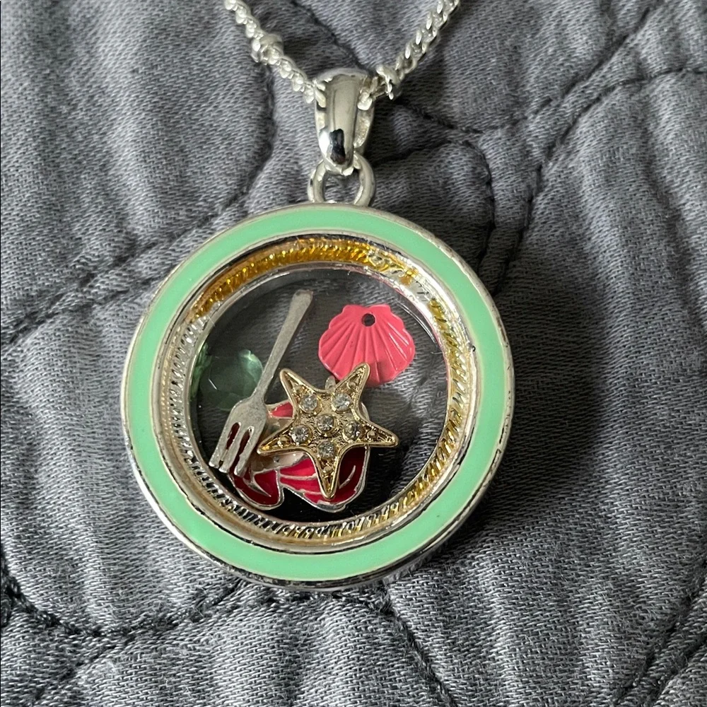 Disney Vintage Ariel Floating Charms Necklace